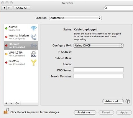 Настройка интернета на MacOS (MacBook). Как подключить mac через кабель к интернету